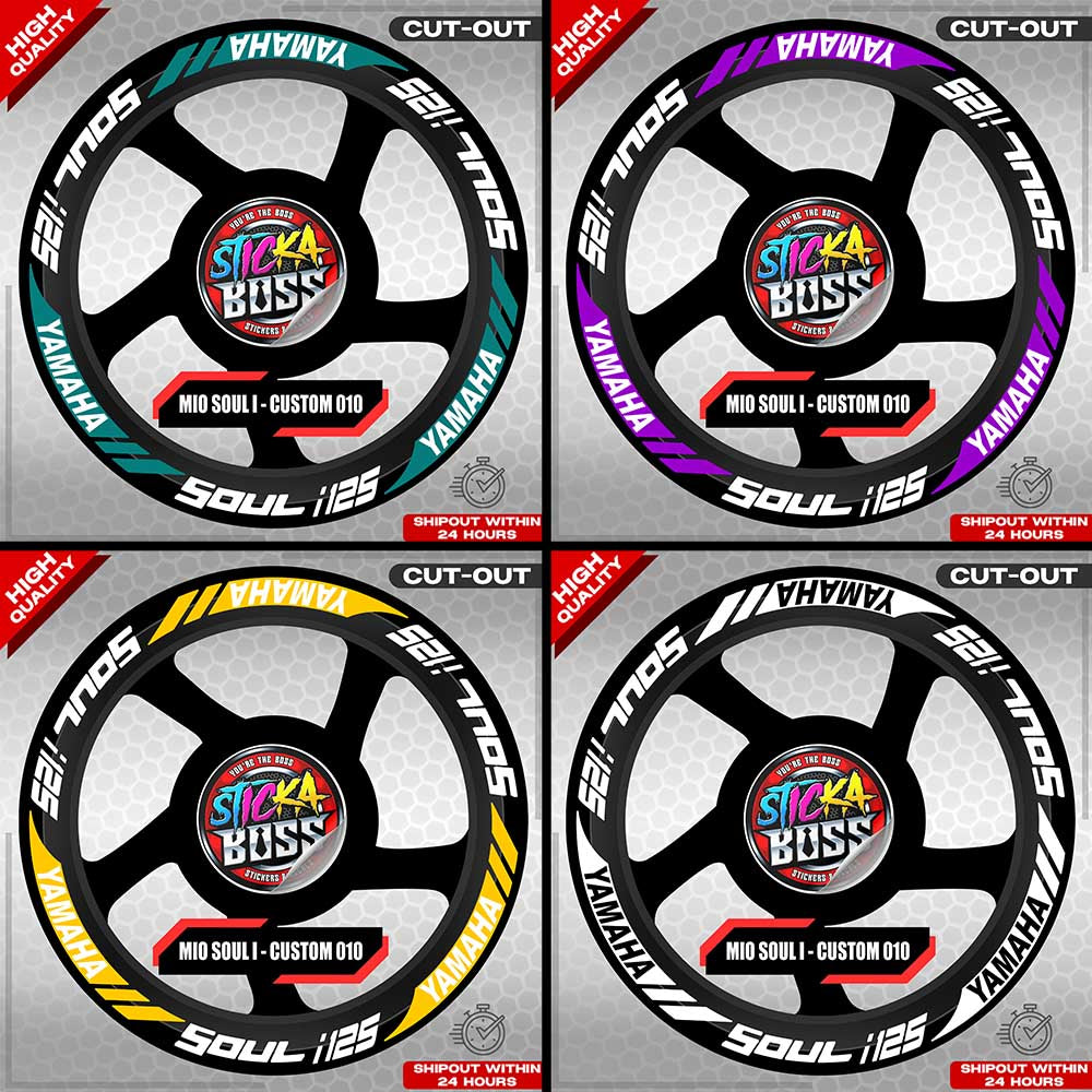 MIO SOUL I 125 MAG STICKER SET ( 2 MAGS ) - CUSTOM 010 | VINYL WATERPROOF CUT-OUT DECALS