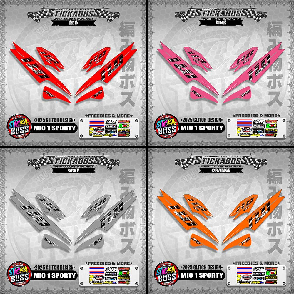 MIO 1/SPORTY/ SMILE STICKER DECALS ( 2025 GLITCH DESIGN )【WITH FREEBIES】