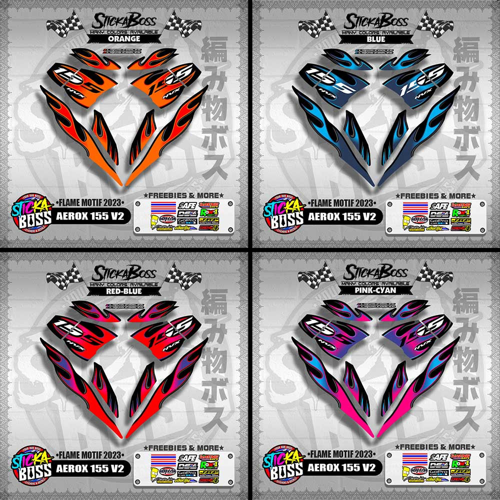 AEROX 155 V2 ( FLAME MOTIF 2023 )【WITH FREEBIES】