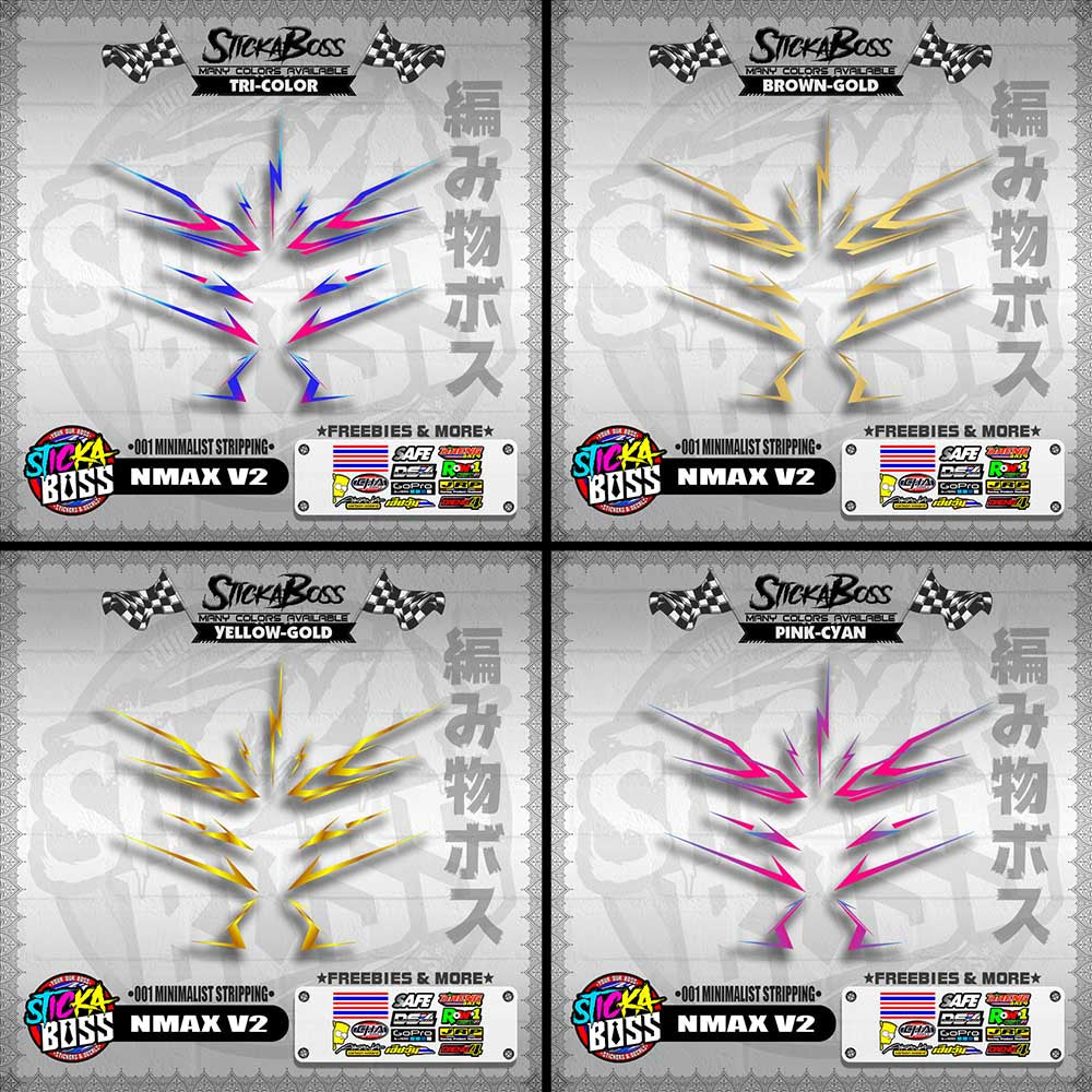 NMAX V2 DECALS ( 001 MINIMALIST STRIPPING )【WITH FREEBIES】