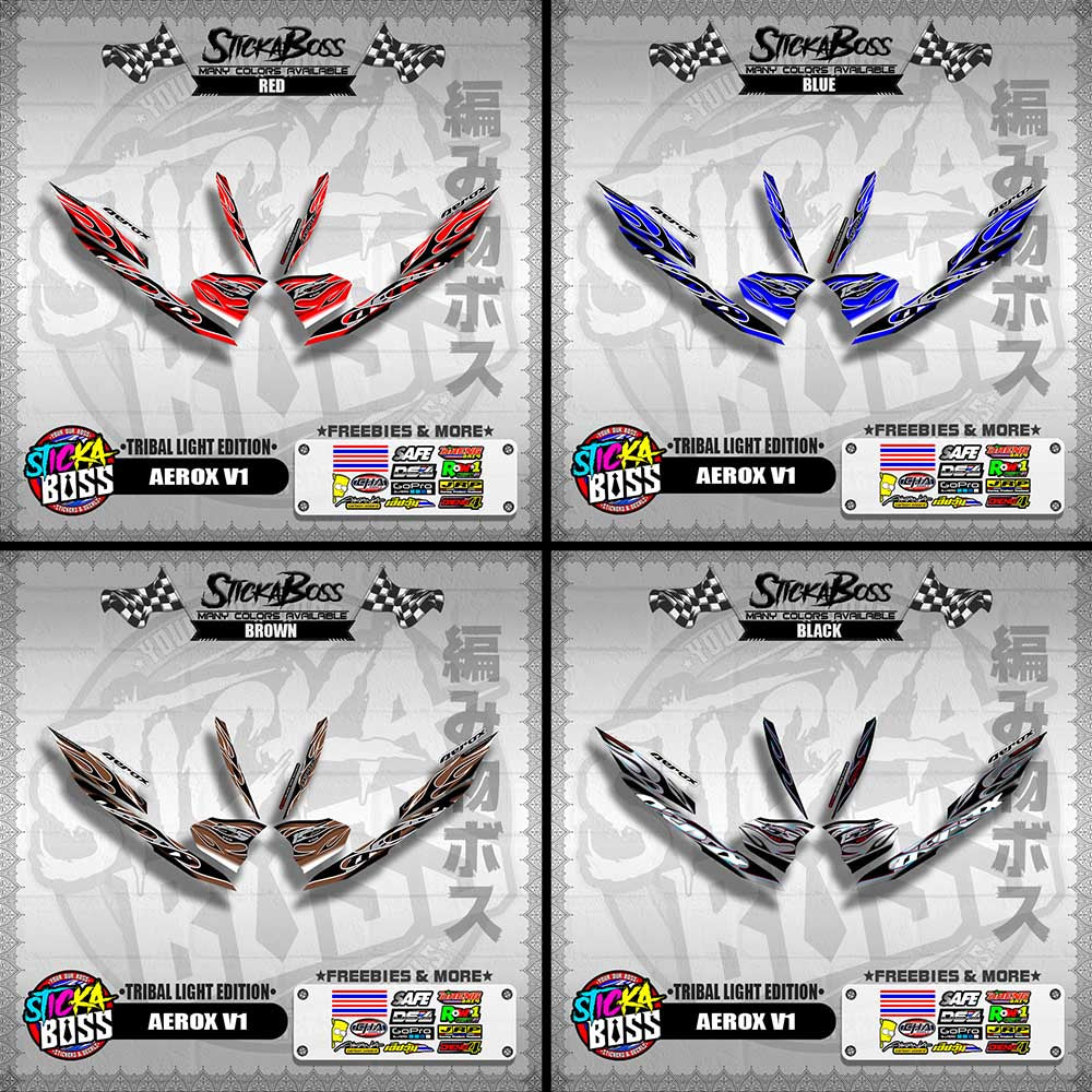 AEROX V1 DECALS ( TRIBAL LIGHT EDITION )【WITH FREEBIES】