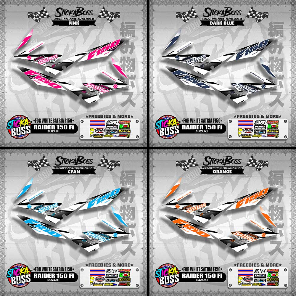 RAIDER 150 Fi STOCK DECAL ( FOR WHITE SATRIA F150 )【WITH FREEBIES】
