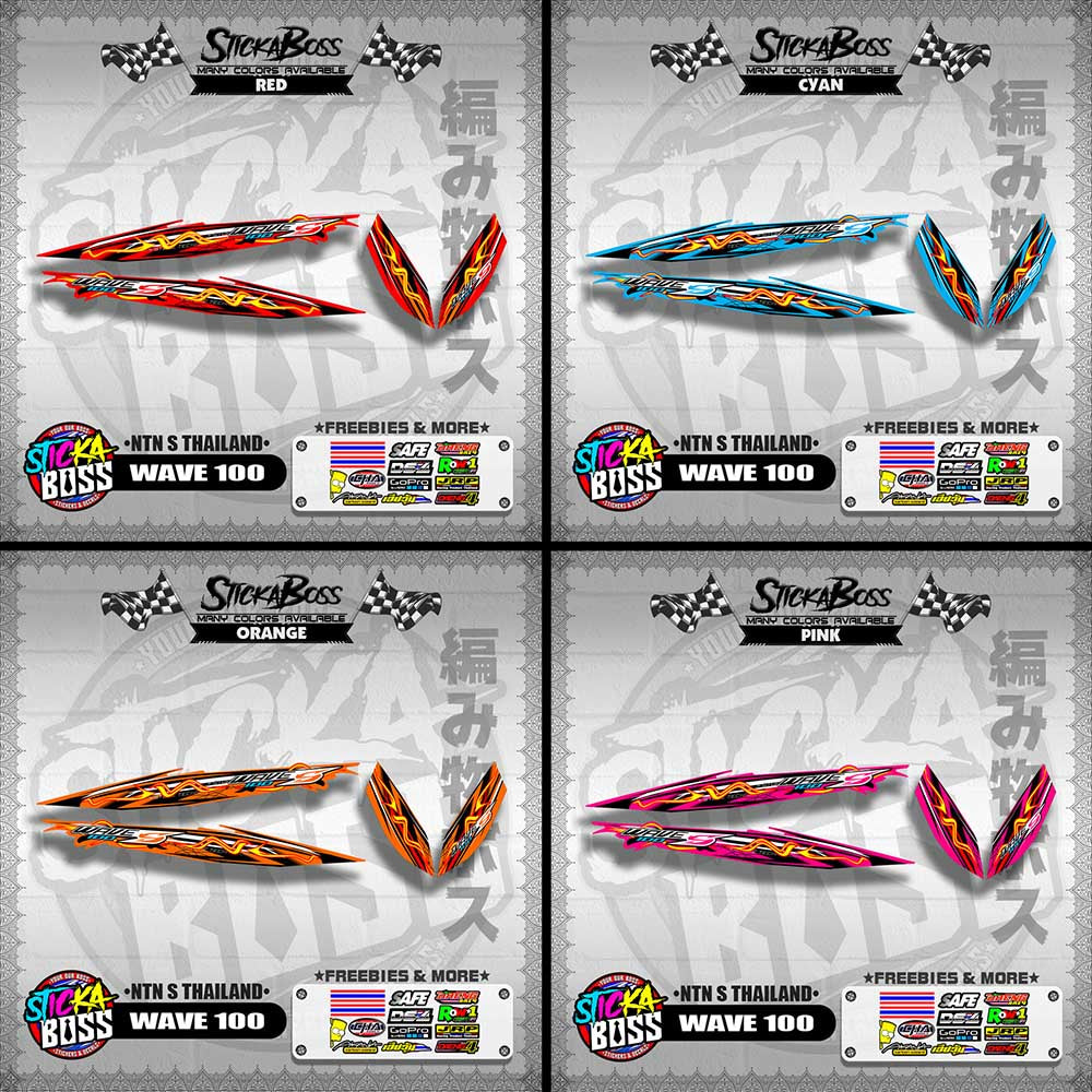 WAVE 100 DECALS ( NTN S THAILAND )【WITH FREEBIES】
