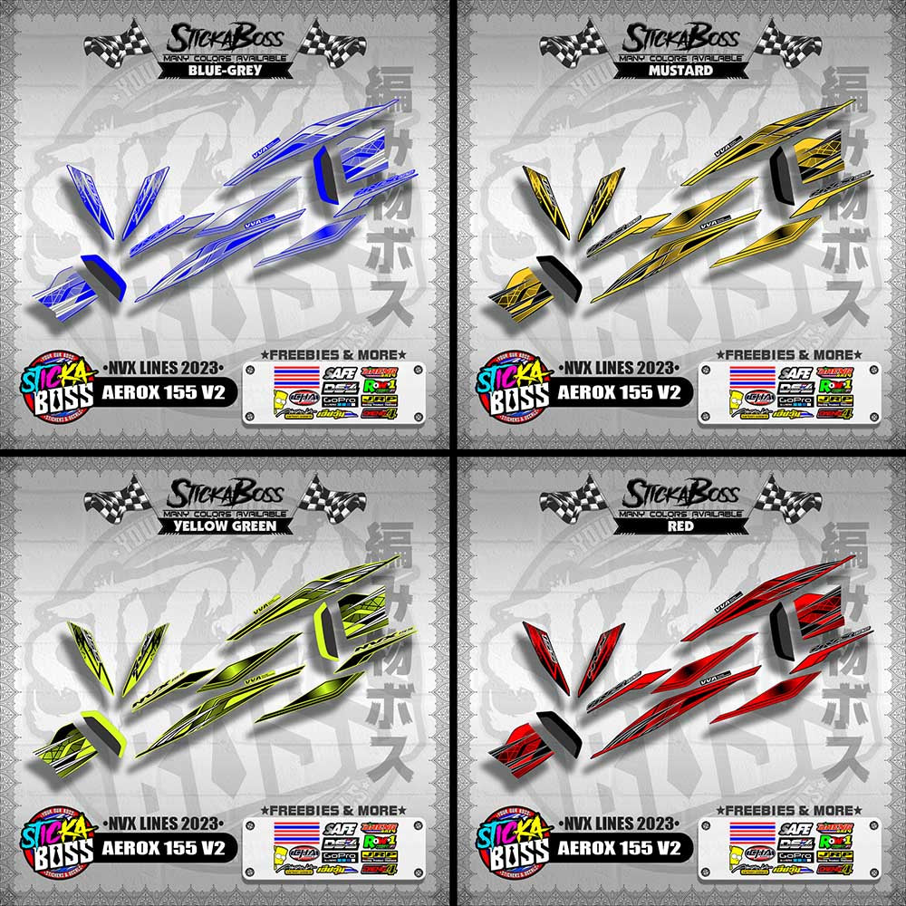 AEROX 155 V2 MALAYSIAN DECALS ( NVX LINES 2023 )【WITH FREEBIES】