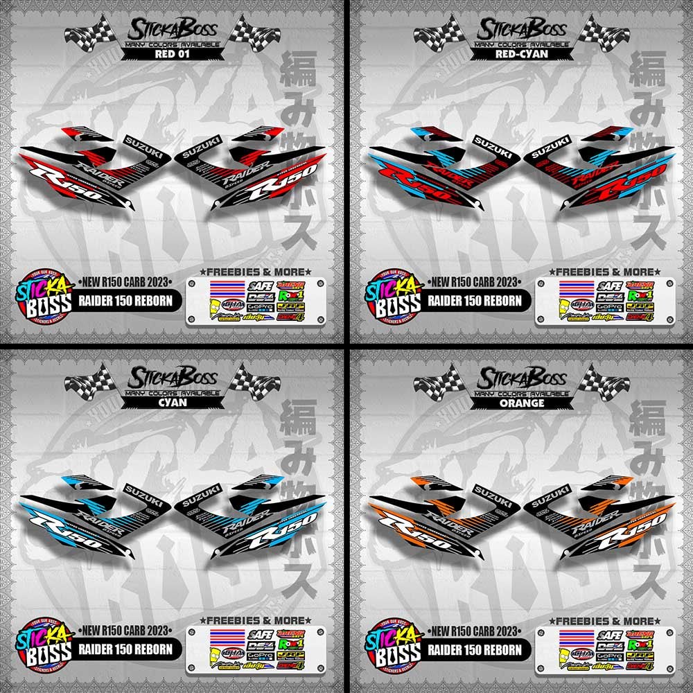 RAIDER 150 REBORN DECALS ( NEW R150 CARB 2023 )【WITH FREEBIES】