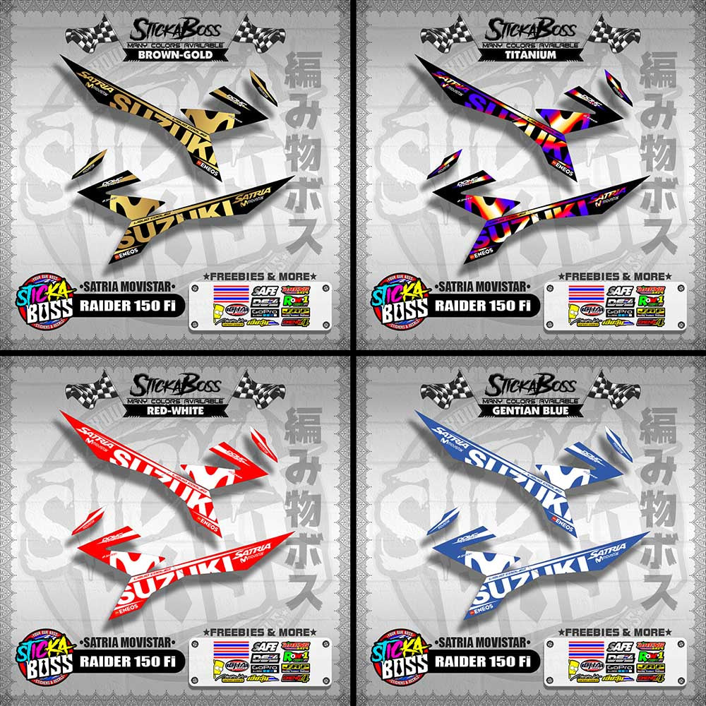 RAIDER 150 Fi DECALS ( SATRIA MOVISTAR )【WITH FREEBIES】