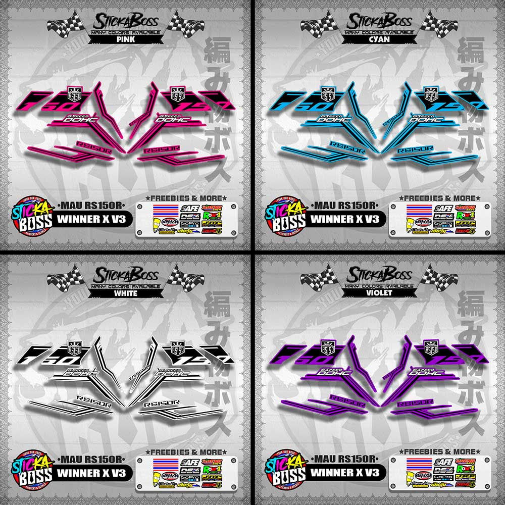 WINNER X V3 DECALS ( MAU RS150R )【WITH FREEBIES】