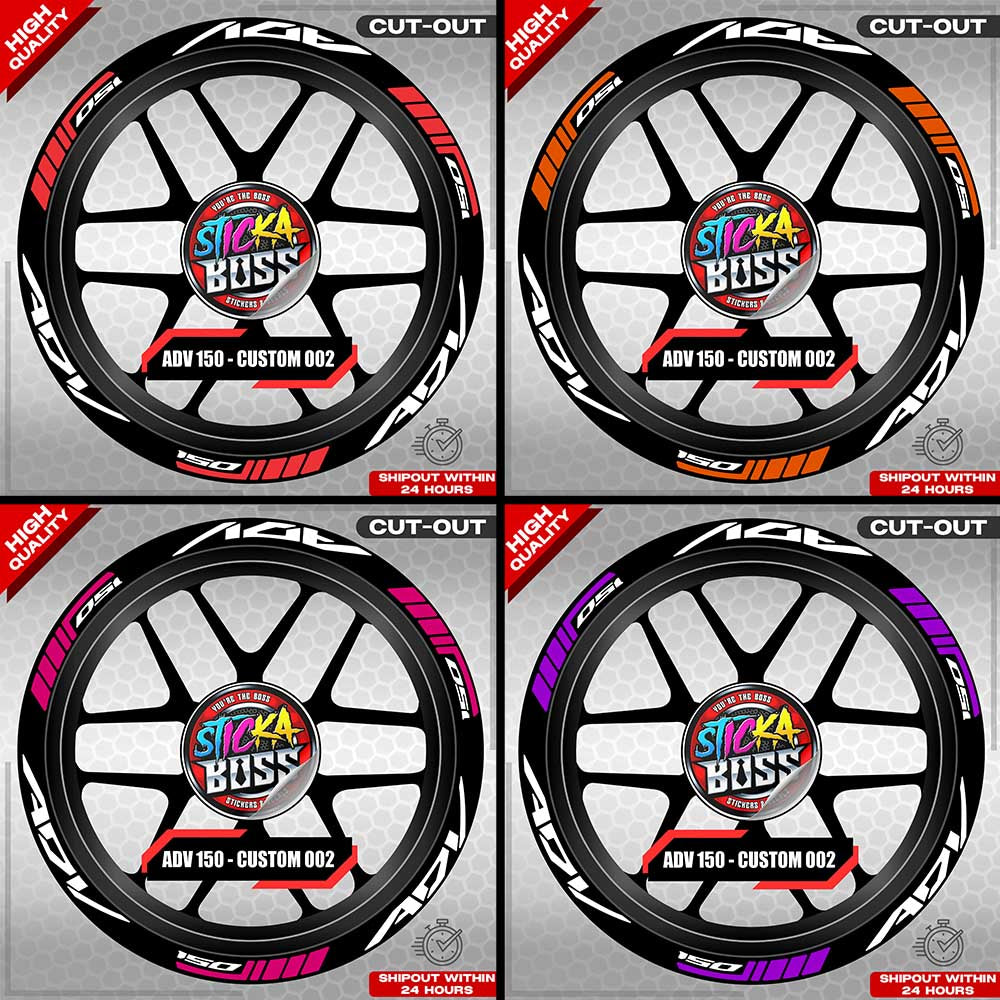 ADV 150 MAG STICKER SET ( 2 MAGS ) - CUSTOM 002 | VINYL WATERPROOF CUT-OUT DECALS