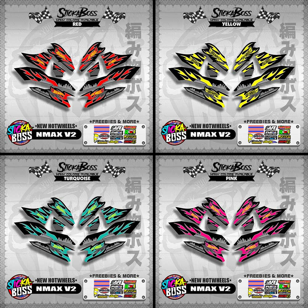 NMAX V2 DECALS ( NEW HOTWHEELS )【WITH FREEBIES】