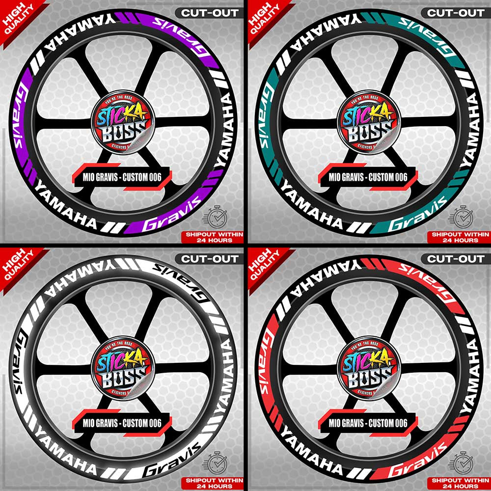 MIO GRAVIS MAG STICKER SET ( 2 MAGS ) - CUSTOM 006 | VINYL WATERPROOF CUT-OUT DECALS