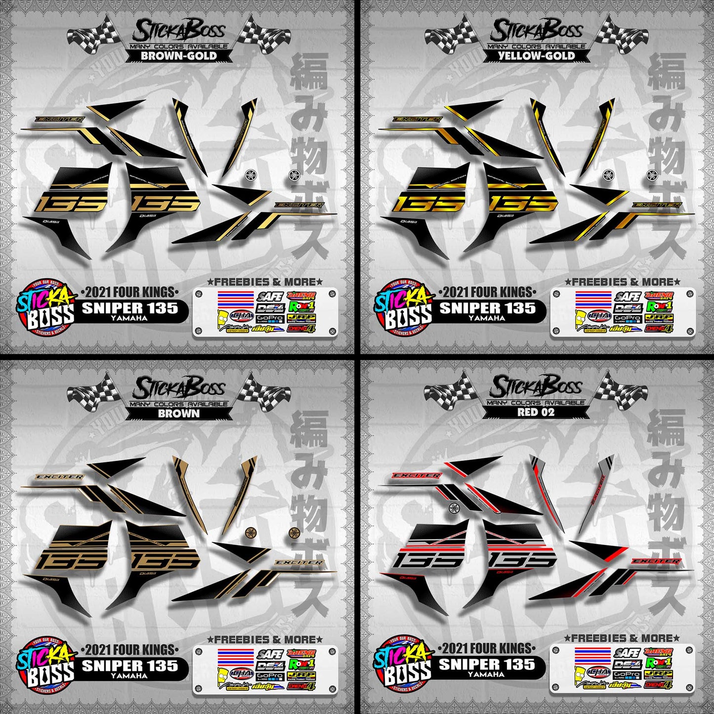 SNIPER 135 DECALS ( 2021 FOUR KINGS )【WITH FREEBIES】