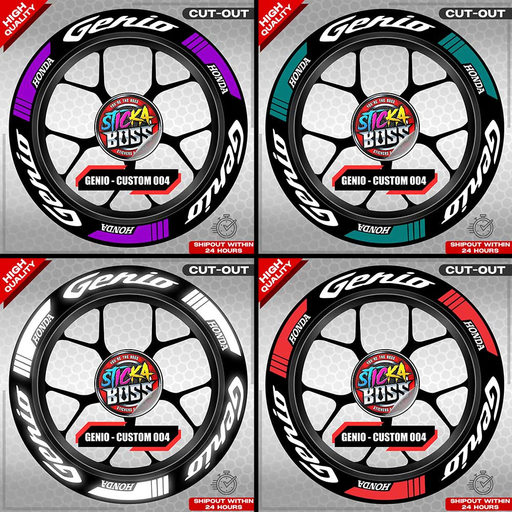 GENIO MAG STICKER SET ( 2 MAGS ) - CUSTOM 004 | VINYL WATERPROOF CUT-OUT DECALS