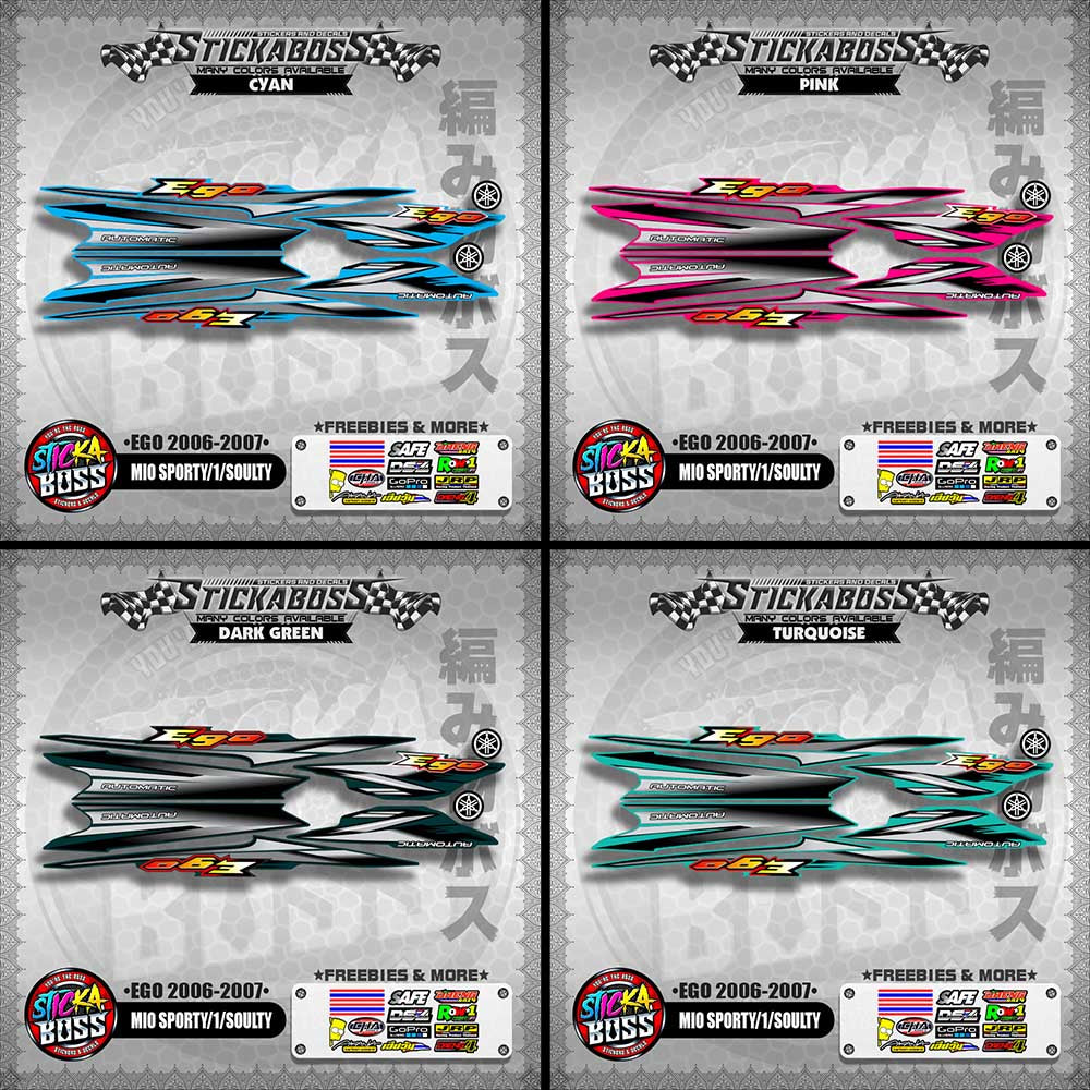 MIO SPORTY / MIO 1 / SOULTY DECALS ( EGO 2006 - 2007 )【WITH FREEBIES】