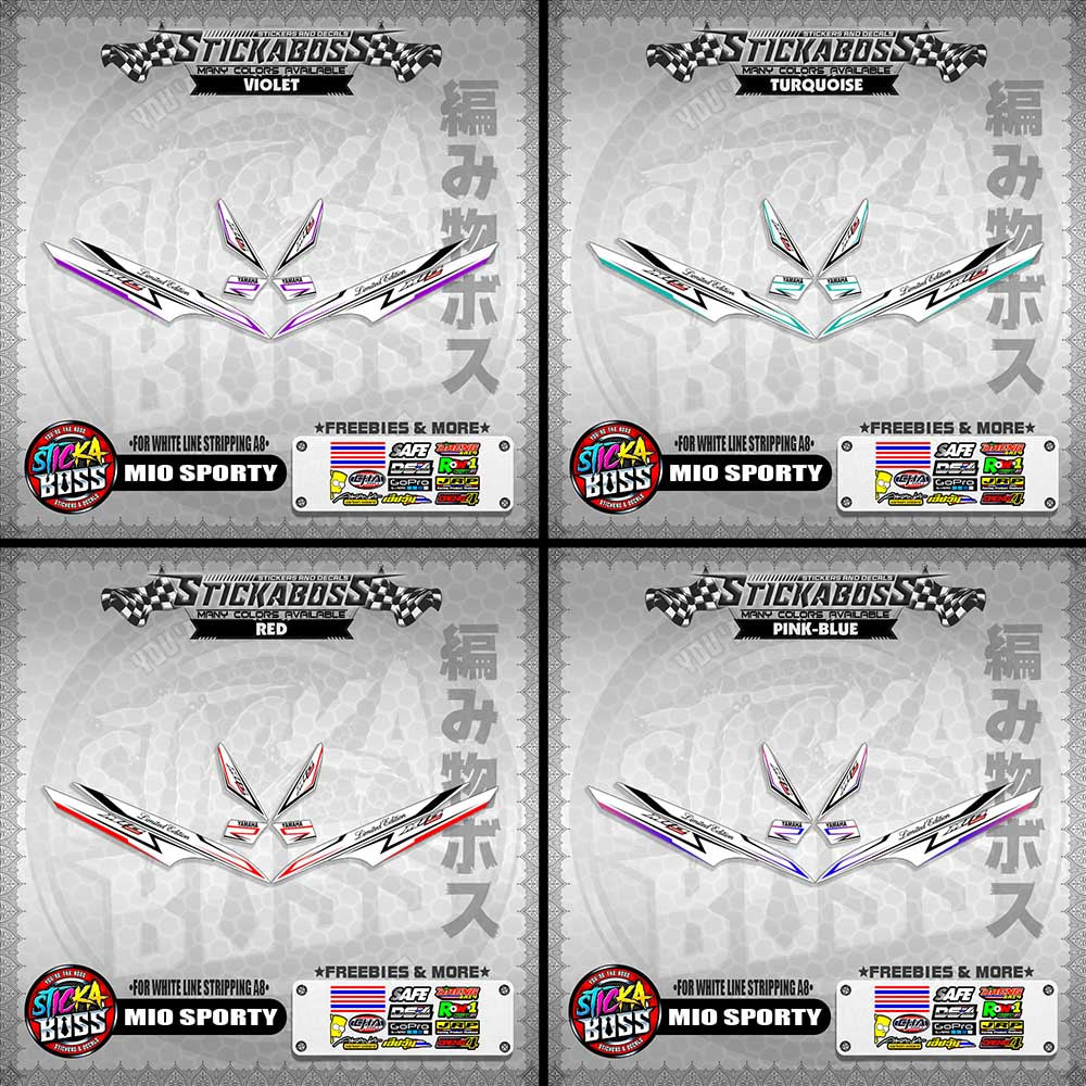 MIO SPORTY INDO DECALS ( FOR WHITE LINE STRIPPING A8 )【WITH FREEBIES】