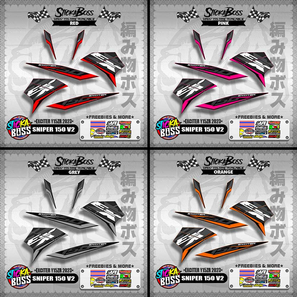 SNIPER 150 V2 DECALS ( EXCITER Y15ZR 2023 )【WITH FREEBIES】