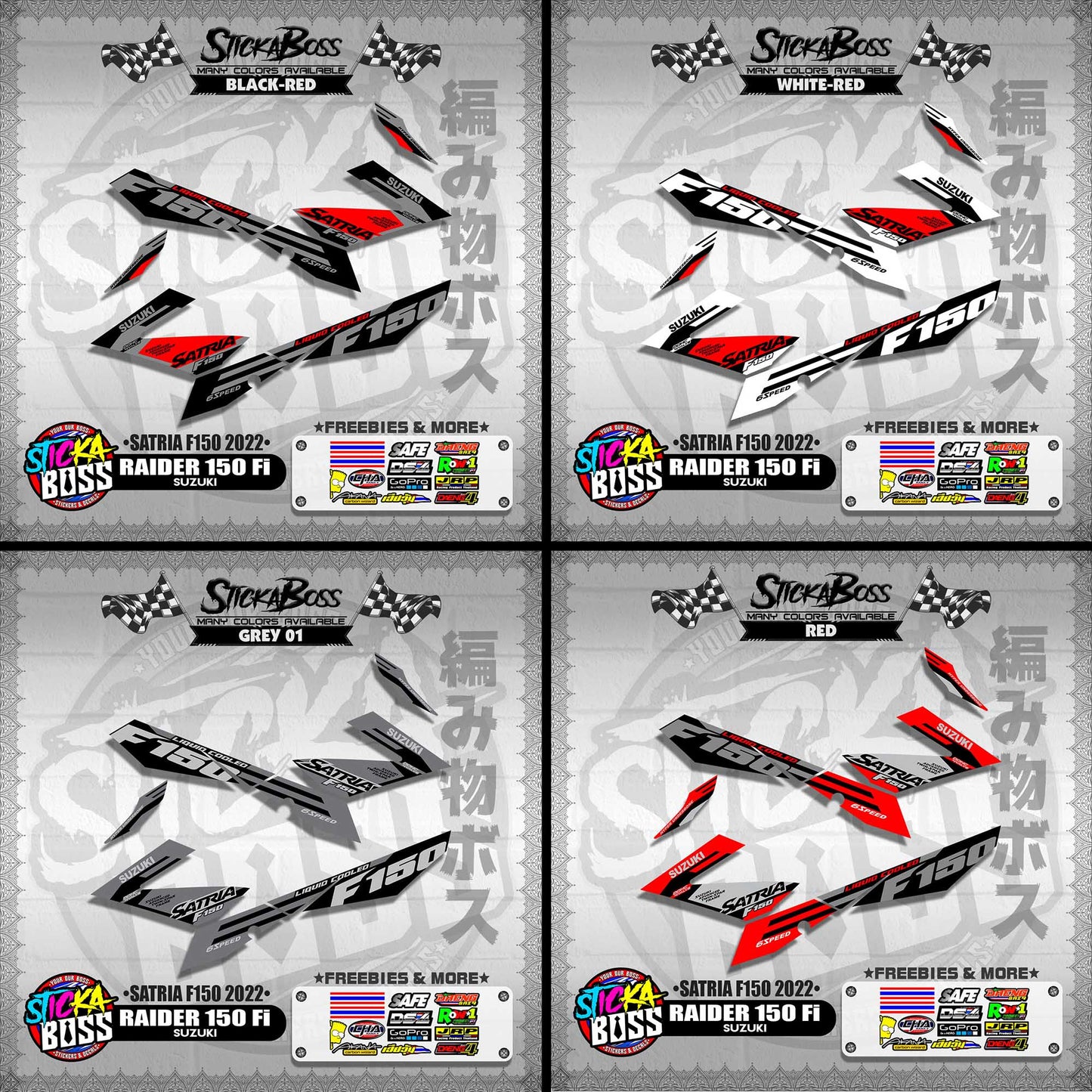 RAIDER 150 Fi DECALS ( SATRIA F150 2022 )【WITH FREEBIES】