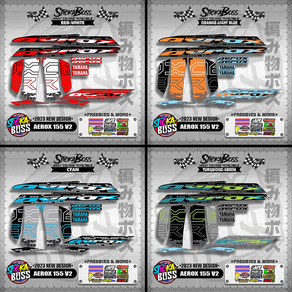 AEROX 155 V2 MALAYSIAN DECALS ( 2023 NEW DESIGN )【WITH FREEBIES】