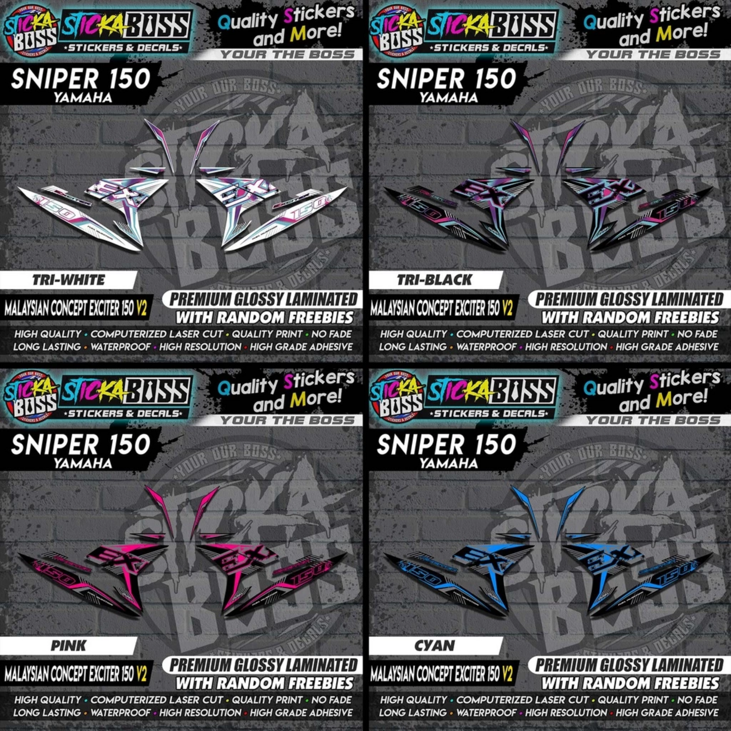 SNIPER 150 Stock Decals 【 MALAYSIAN CONCEPT EXCITER 150 V2 】