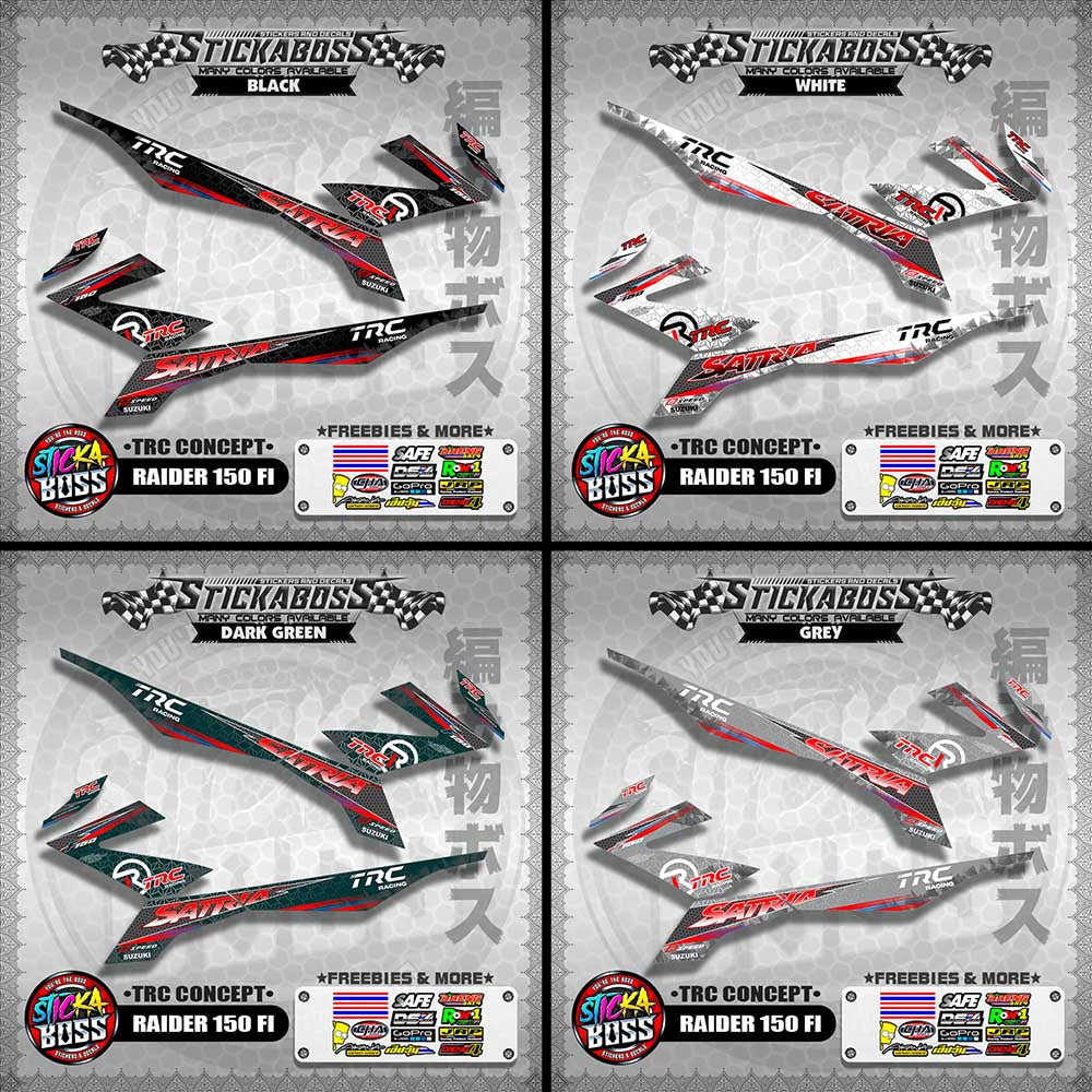 RAIDER 150 FI STICKER DECALS ( TRC CONCEPT SATRIA )【WITH FREEBIES】