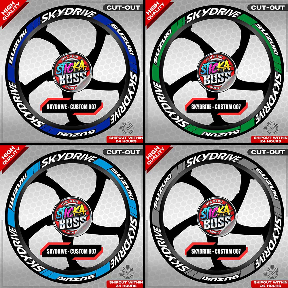 SKYDRIVE MAG STICKER SET ( 2 MAGS ) - CUSTOM 007 | VINYL WATERPROOF CUT-OUT DECALS