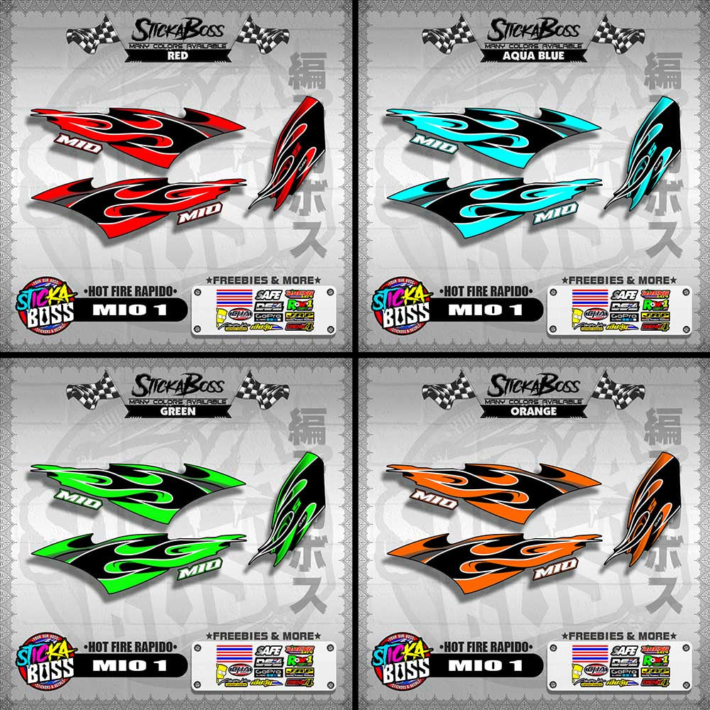 MIO 1 DECALS ( HOT FIRE RAPIDO )【WITH FREEBIES】
