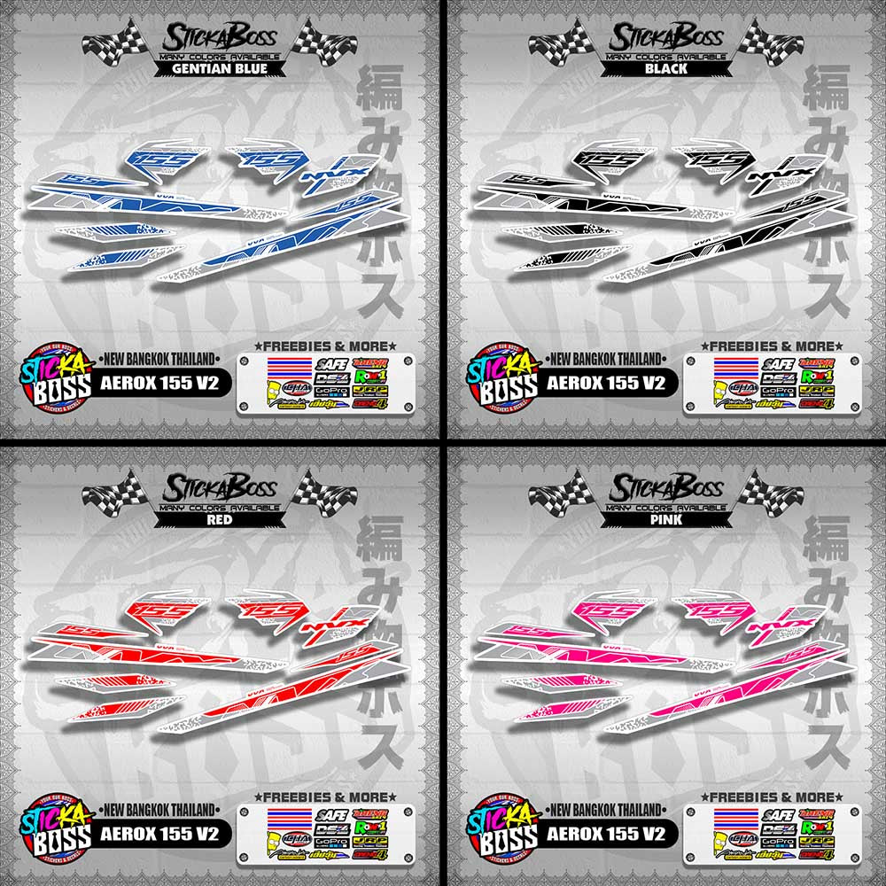 AEROX 155 V2 DECALS ( NEW BANGKOK THAILAND )【WITH FREEBIES】