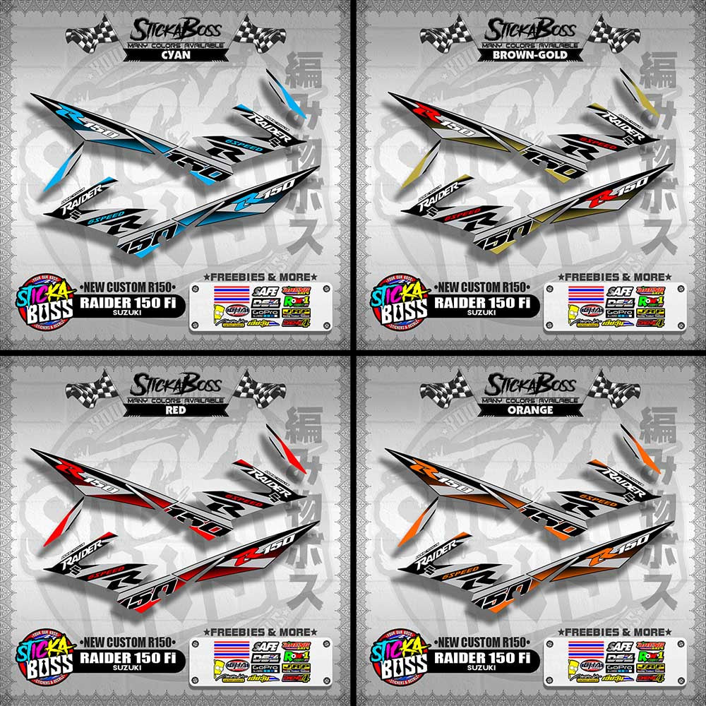 RAIDER 150 Fi DECALS ( NEW CUSTOM R150 )【WITH FREEBIES】