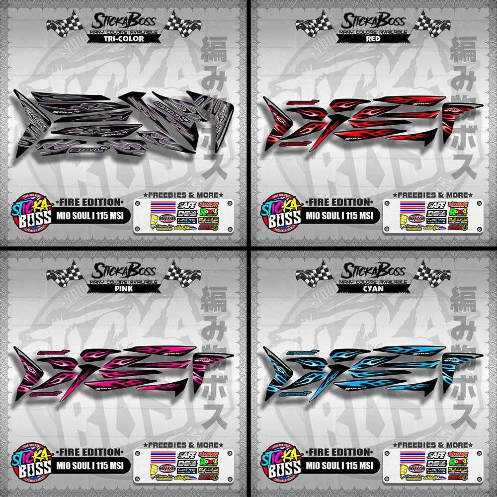 MIO SOUL I 115 MSI DECALS ( FIRE EDITION )【WITH FREEBIES】