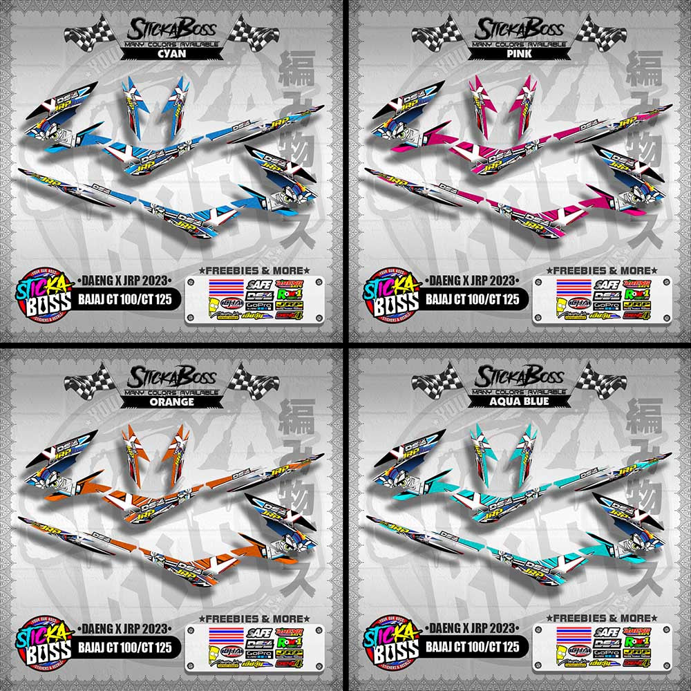 BAJAJ CT 100 / CT 125 DECALS ( DAENG X JRP 2023 )【WITH FREEBIES】