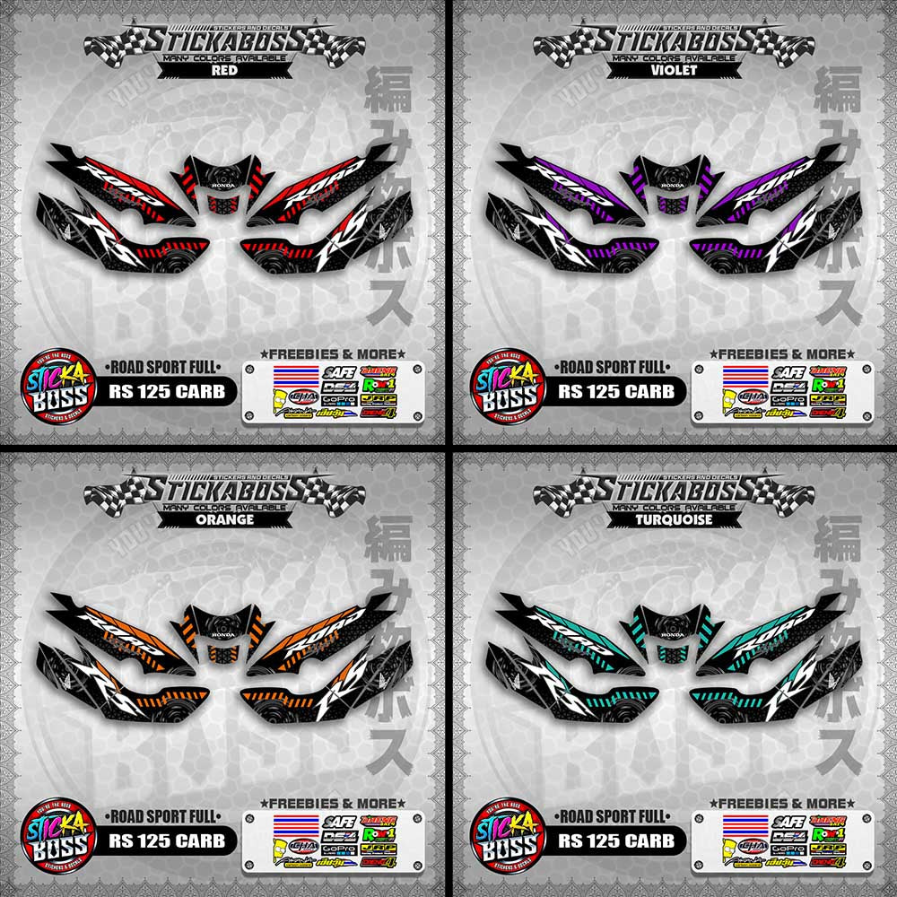 RS 125 CARB STICKER FULL DECALS ( ROAD SPORT FULL )【WITH FREEBIES】