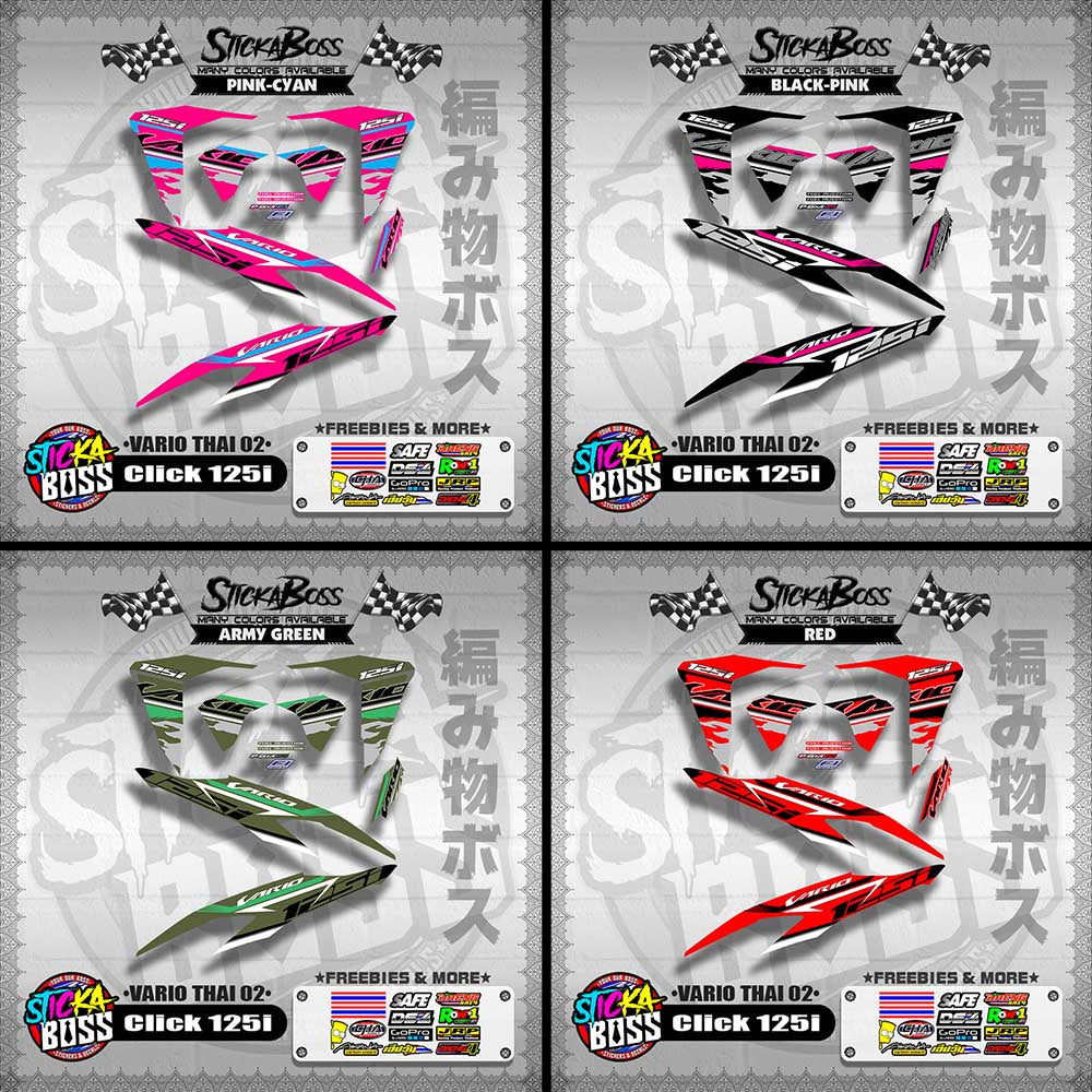 CLICK 125i V2 DECALS ( VARIO THAI 02 )【WITH FREEBIES】
