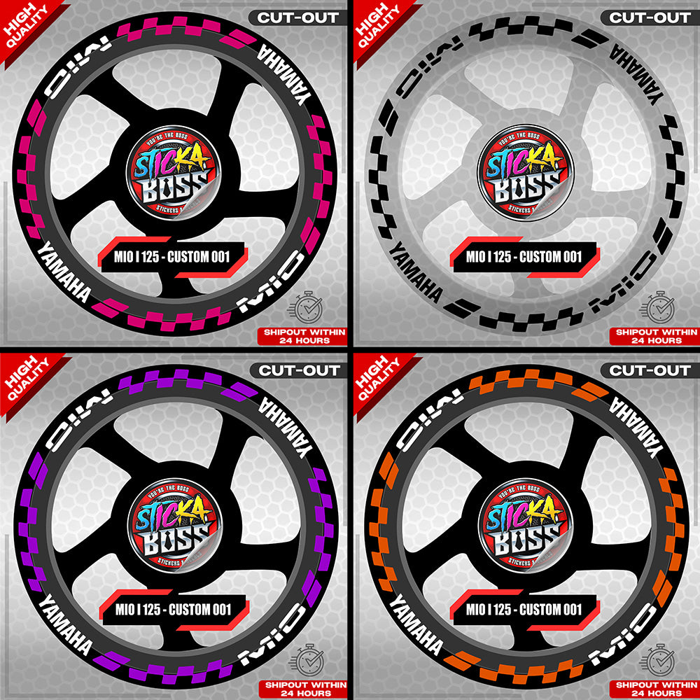 MIO I 125 MAGS STICKER SET ( 2 MAGS ) - CUSTOM 001 | VINYL WATERPROOF CUT-OUT DECALS