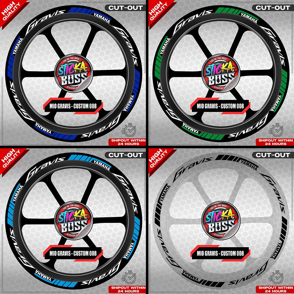 MIO GRAVIS MAG STICKER SET ( 2 MAGS ) - CUSTOM 008 | VINYL WATERPROOF CUT-OUT DECALS