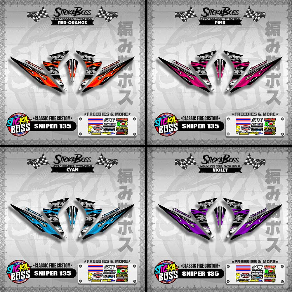 SNIPER 135 DECALS ( CLASSIC FIRE CUSTOM )【WITH FREEBIES】
