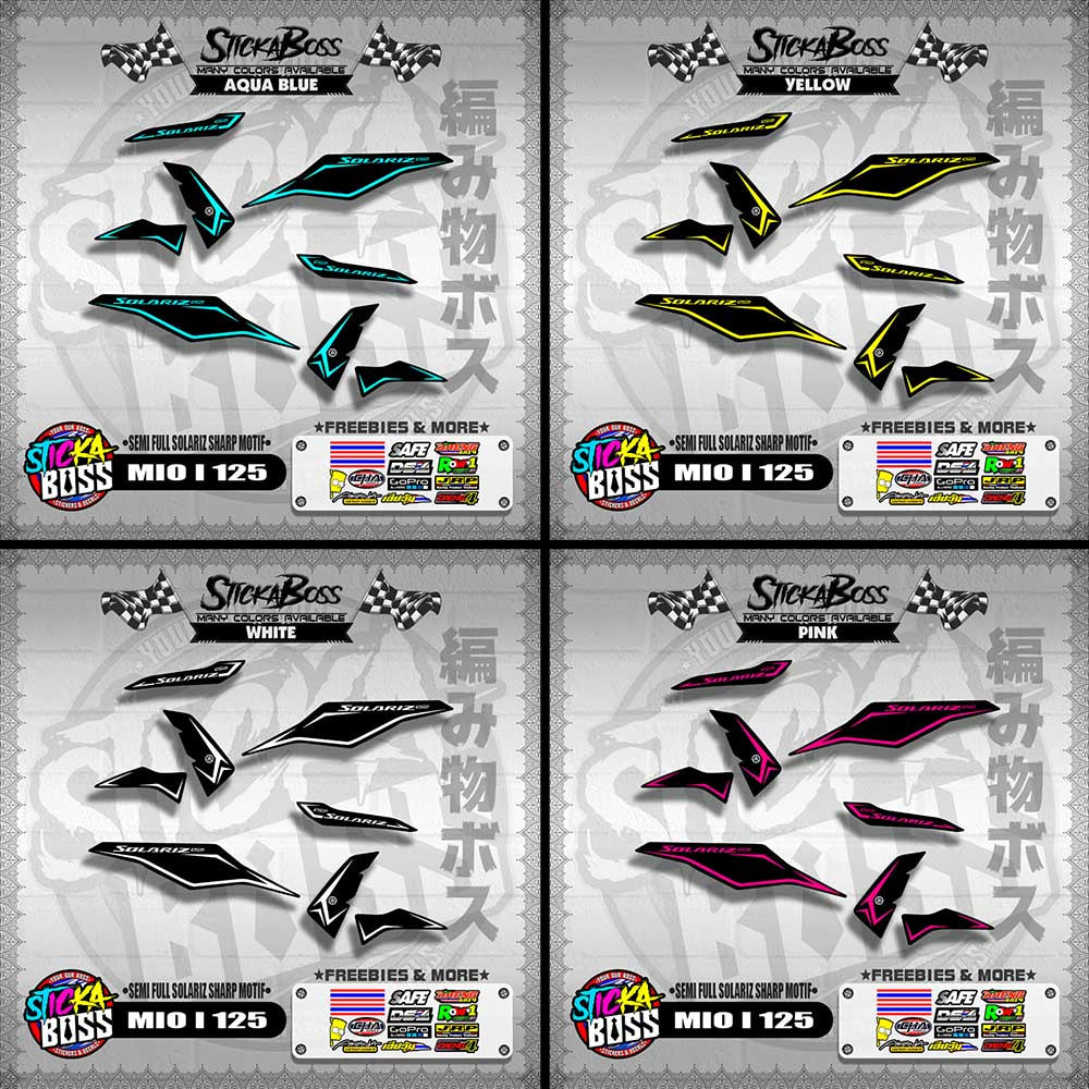 MIO I 125 MALAYSIAN DECALS ( SEMI FULL SOLARIZ SHARP MOTIF )【WITH FREEBIES】