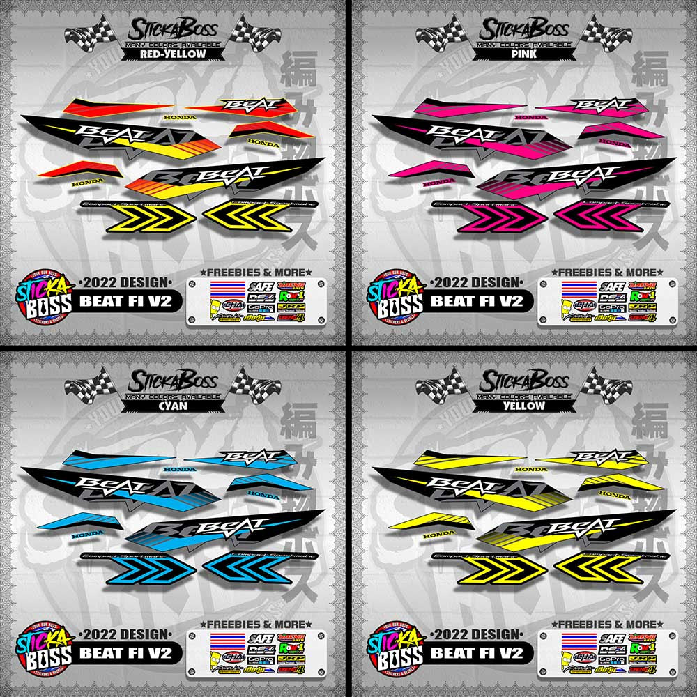 Beat V2 Malaysian Decals ( 2022 Design )【WITH FREEBIES】 Malaysia Concept