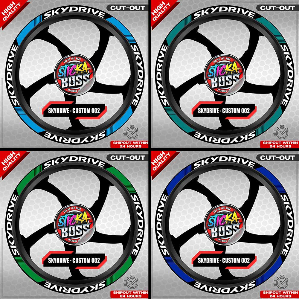 SKYDRIVE MAG STICKER SET ( 2 MAGS ) - CUSTOM 002 | VINYL WATERPROOF CUT-OUT DECALS
