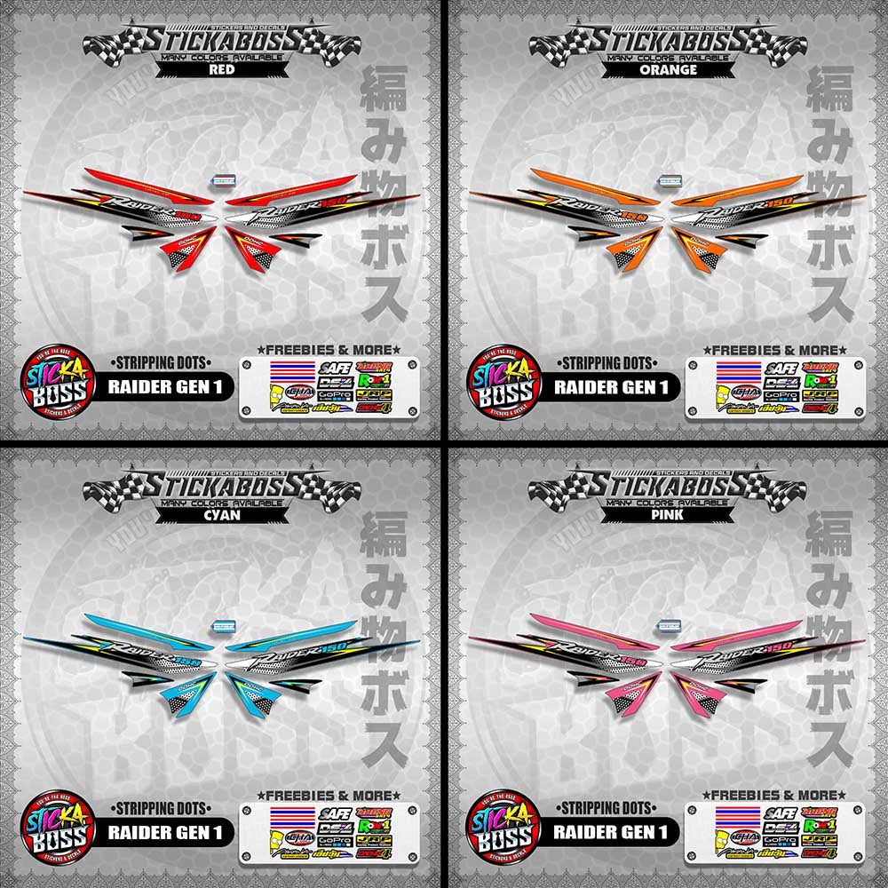 RAIDER GEN 1 STICKER DECAL ( STRIPPING DOTS)【WITH FREEBIES】