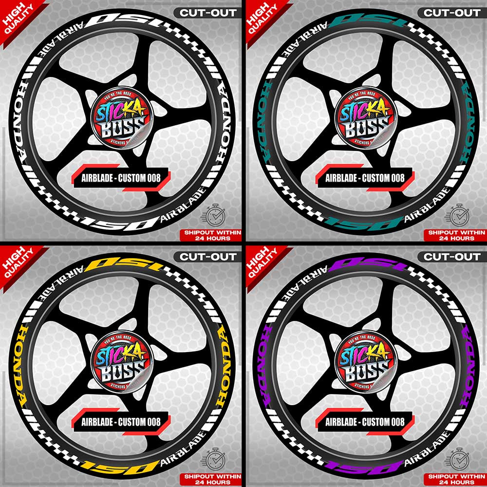 AIRBLADE 150 / 160 MAG STICKER SET ( 2 MAGS ) - CUSTOM 008 | VINYL WATERPROOF CUT-OUT DECALS