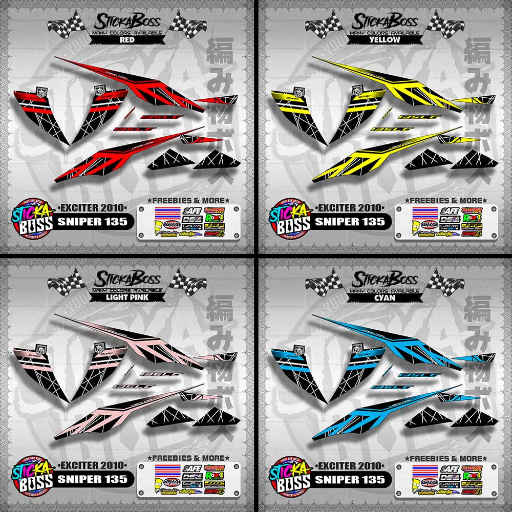 SNIPER 135 DECALS ( EXCITER 2010 )【WITH FREEBIES】