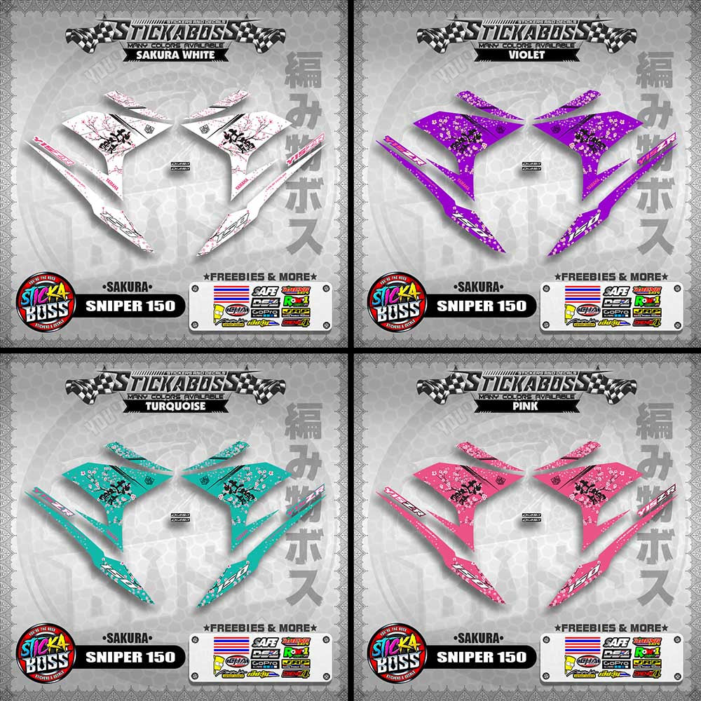 SNIPER 150 STICKER DECALS (SAKURA)【WITH FREEBIES】