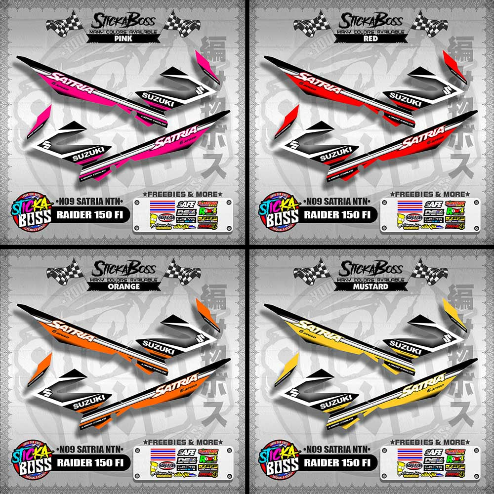 RAIDER 150 FI DECALS ( N09 SATRIA NTN )【WITH FREEBIES】