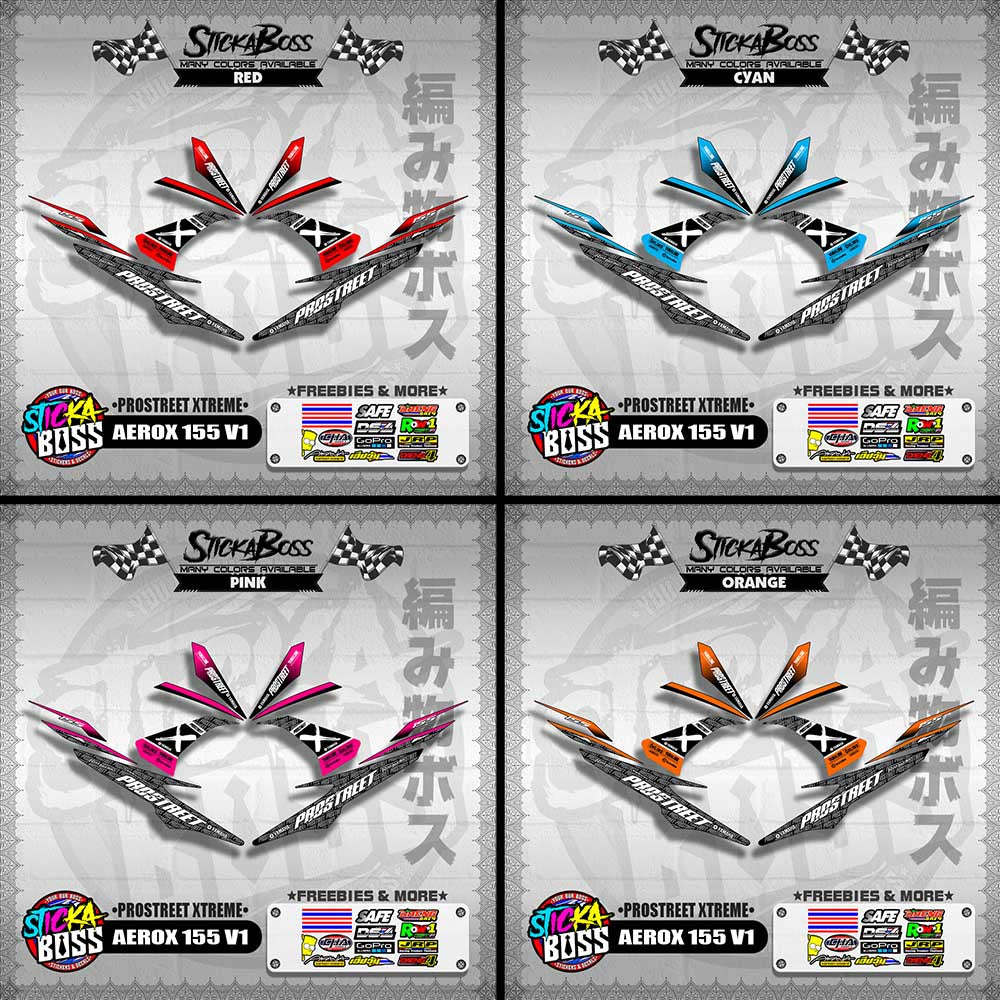 AEROX 155 V1 DECALS ( PROSTREET XTREME )【WITH FREEBIES】