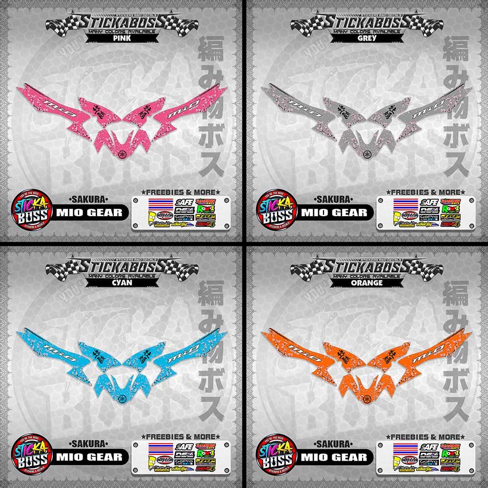 MIO GEAR STICKER DECALS ( SAKURA )【WITH FREEBIES】