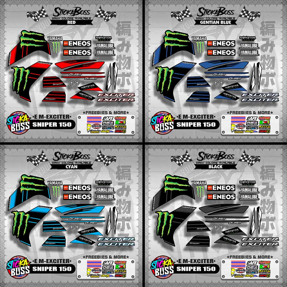 SNIPER 150 DECALS ( E M-EXCITER )【WITH FREEBIES】