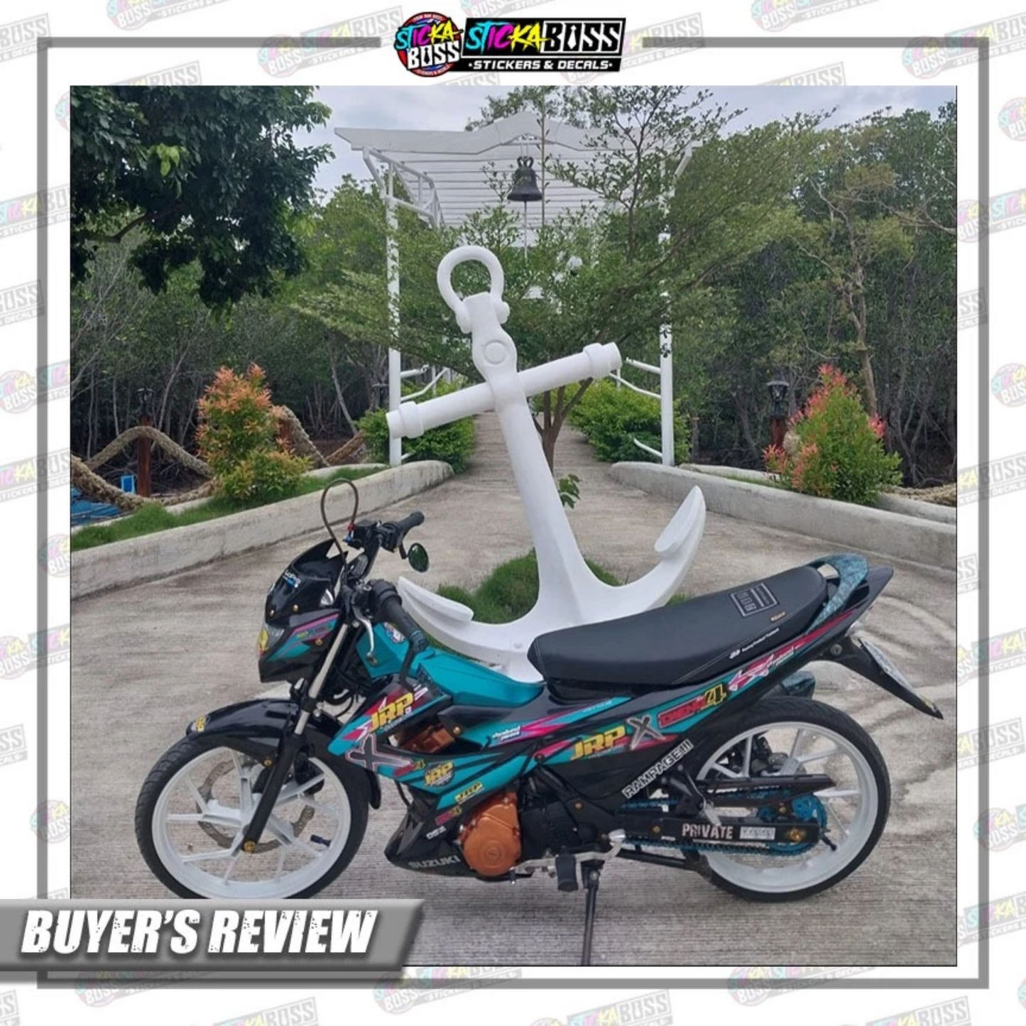 TMX / RUSI / PINOY / MOTOPOSH / SKYGO TANK DECALS STICKER ( JRP X DAENG V2 )【WITH FREEBIES】