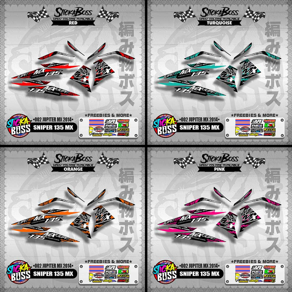 SNIPER 135 MX DECALS ( 002 JUPITER MX 2014 )【WITH FREEBIES】