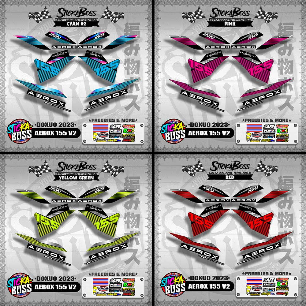 AEROX 155 V2 DECALS ( DOXUO 2023 )【WITH FREEBIES】
