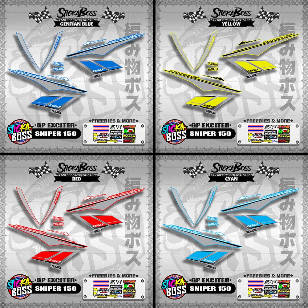 SNIPER 150 STOCK DECALS ( GP EXCITER )【WITH FREEBIES】