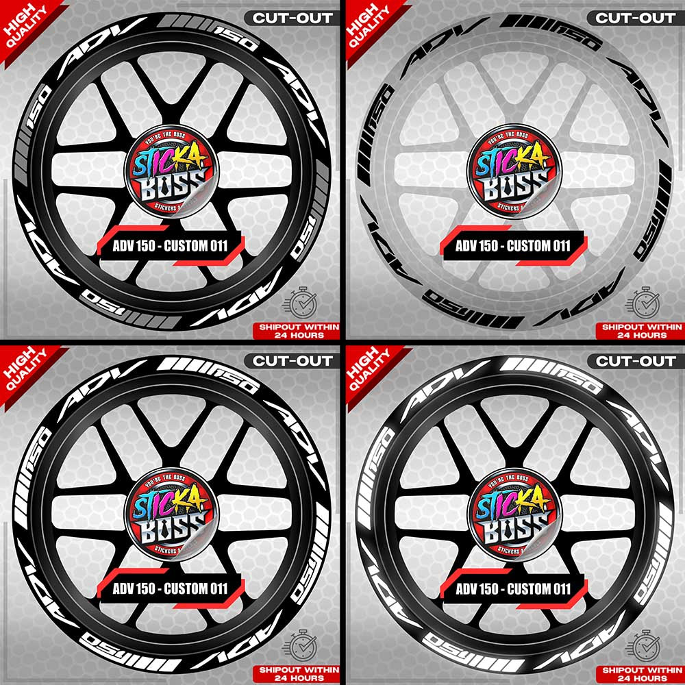 ADV 150 MAG STICKER SET ( 2 MAGS ) - CUSTOM 011 | VINYL WATERPROOF CUT-OUT DECALS